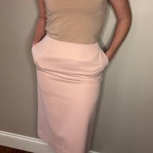 Vintage Baby Pink Women's Skirt 100% Wool